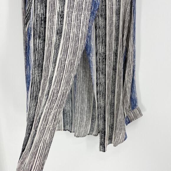 ASTR Shirt Oversized Fly Away Hem Chiffon Tunic Layering Top Women's Sz Medium - Picture 5 of 8